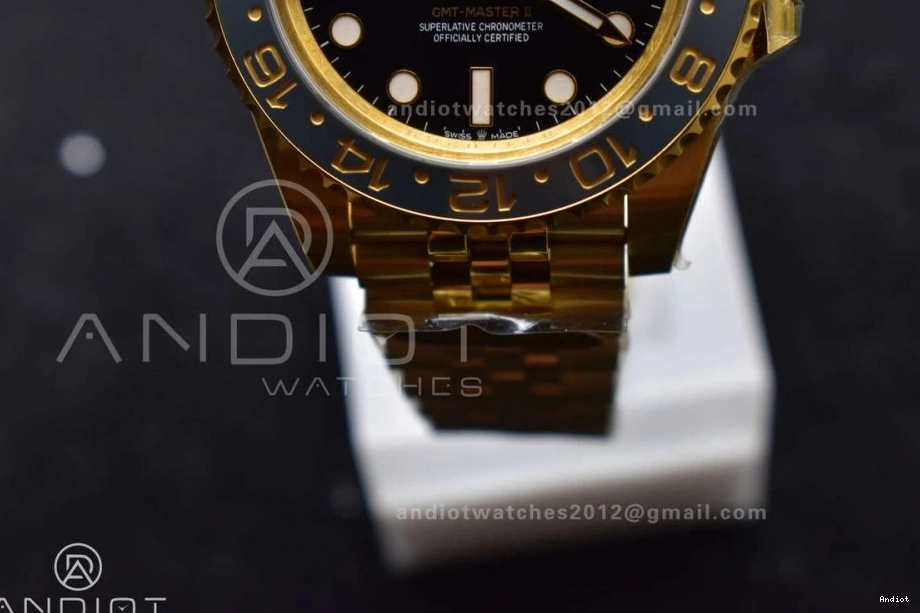 Factory Best 1:1 Black VR3285 Gold GRNR Dial Edition Gain Master II YG Bracelet CHS Weight on Jubilee 126718 GMT 0125